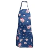 2026 New style household apron rose women's sleeveless fashion printed apron Specification image